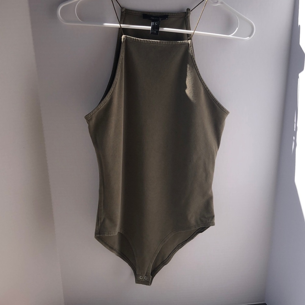 Forever 21 Olive Green Bodysuit